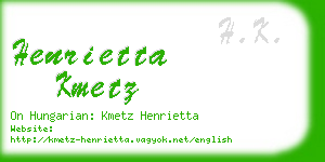 henrietta kmetz business card